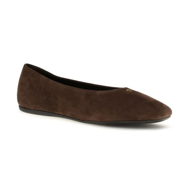 Brown Calf Leather Bos Taurus Ballet Flats