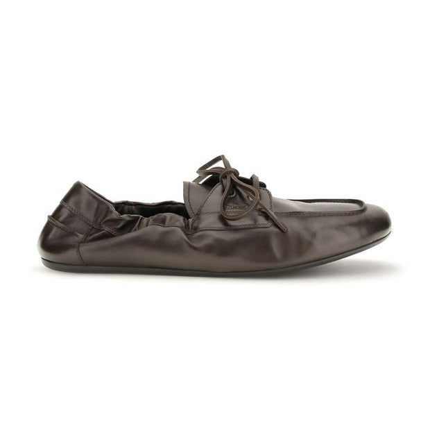 Brown Calf Leather Bos Taurus Slip-On Loafers