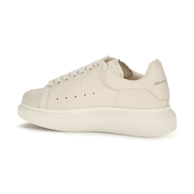White Calf Leather Bos Taurus Chunky Sneakers