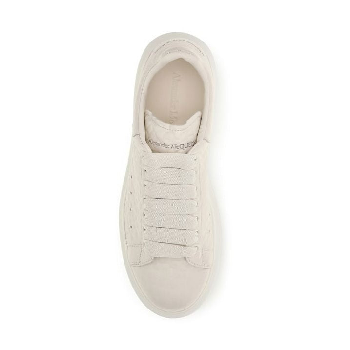 White Calf Leather Bos Taurus Chunky Sneakers