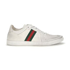 White Calf Leather Bos Taurus Low Top Sneakers