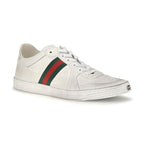 White Calf Leather Bos Taurus Low Top Sneakers
