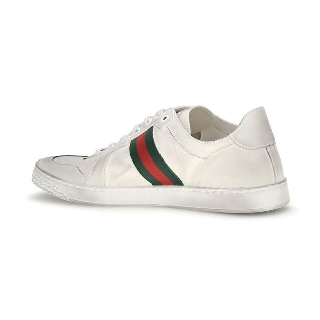White Calf Leather Bos Taurus Low Top Sneakers
