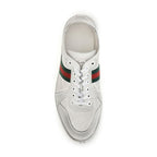 White Calf Leather Bos Taurus Low Top Sneakers