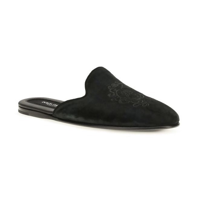 Black Calf Leather Bos Taurus Mules