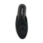 Black Calf Leather Bos Taurus Mules