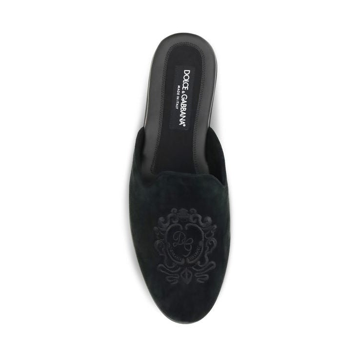 Black Calf Leather Bos Taurus Mules