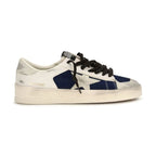 Gray Calf Leather Bos Taurus Low Top Sneakers