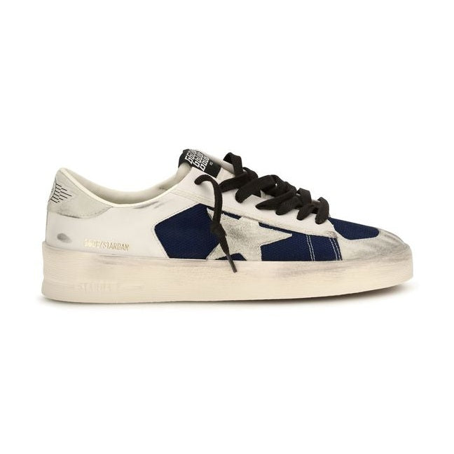 Gray Calf Leather Bos Taurus Low Top Sneakers