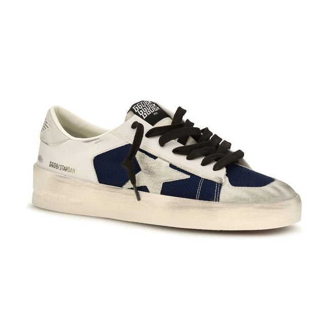 Gray Calf Leather Bos Taurus Low Top Sneakers