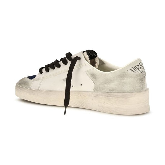 Gray Calf Leather Bos Taurus Low Top Sneakers