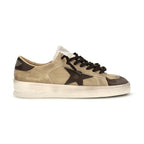 Beige Calf Leather Bos Taurus Sneakers