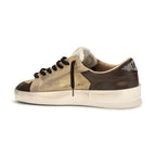 Beige Calf Leather Bos Taurus Sneakers
