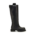 Black Calf Leather Bos Taurus Rain Boots