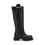 Black Calf Leather Bos Taurus Rain Boots
