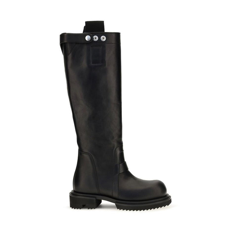 Black Calf Leather Bos Taurus Rain Boots