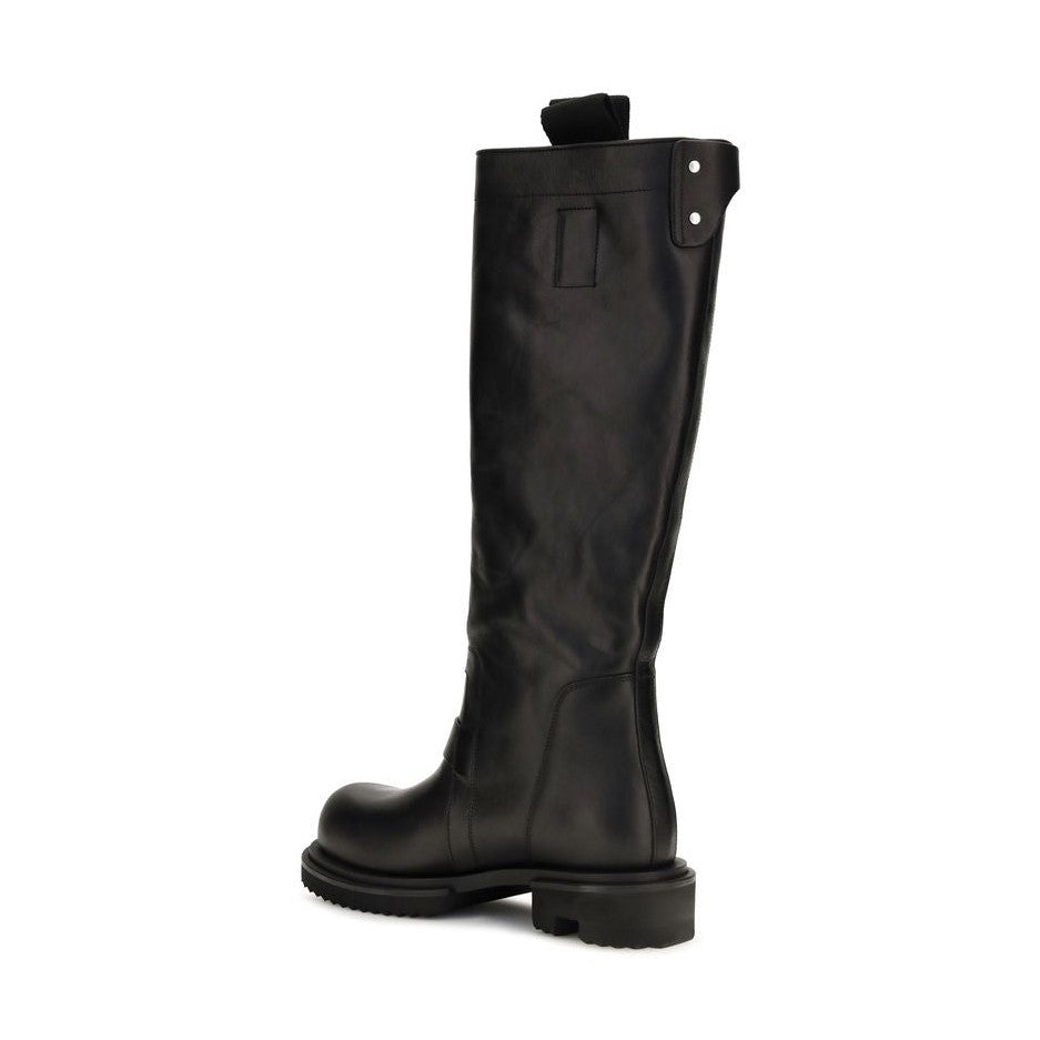 Black Calf Leather Bos Taurus Rain Boots