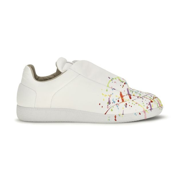 White Calf Leather Bos Taurus Low Top Sneakers