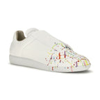 White Calf Leather Bos Taurus Low Top Sneakers