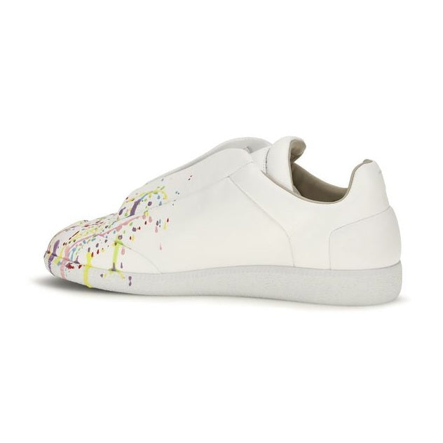 White Calf Leather Bos Taurus Low Top Sneakers