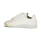 White Calf Leather Bos Taurus Low Top Sneakers