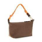 Brown Cotton Shoulder Bag