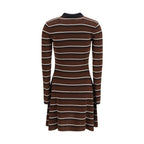 Brown Wool Oves Aries Casual Dress