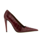 Bordeaux Leather High Heel Pumps