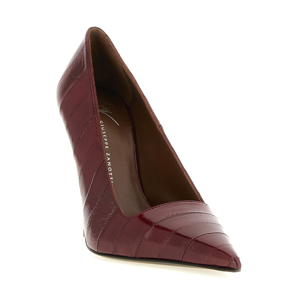 Bordeaux Leather High Heel Pumps
