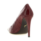 Bordeaux Leather High Heel Pumps