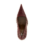 Bordeaux Leather High Heel Pumps