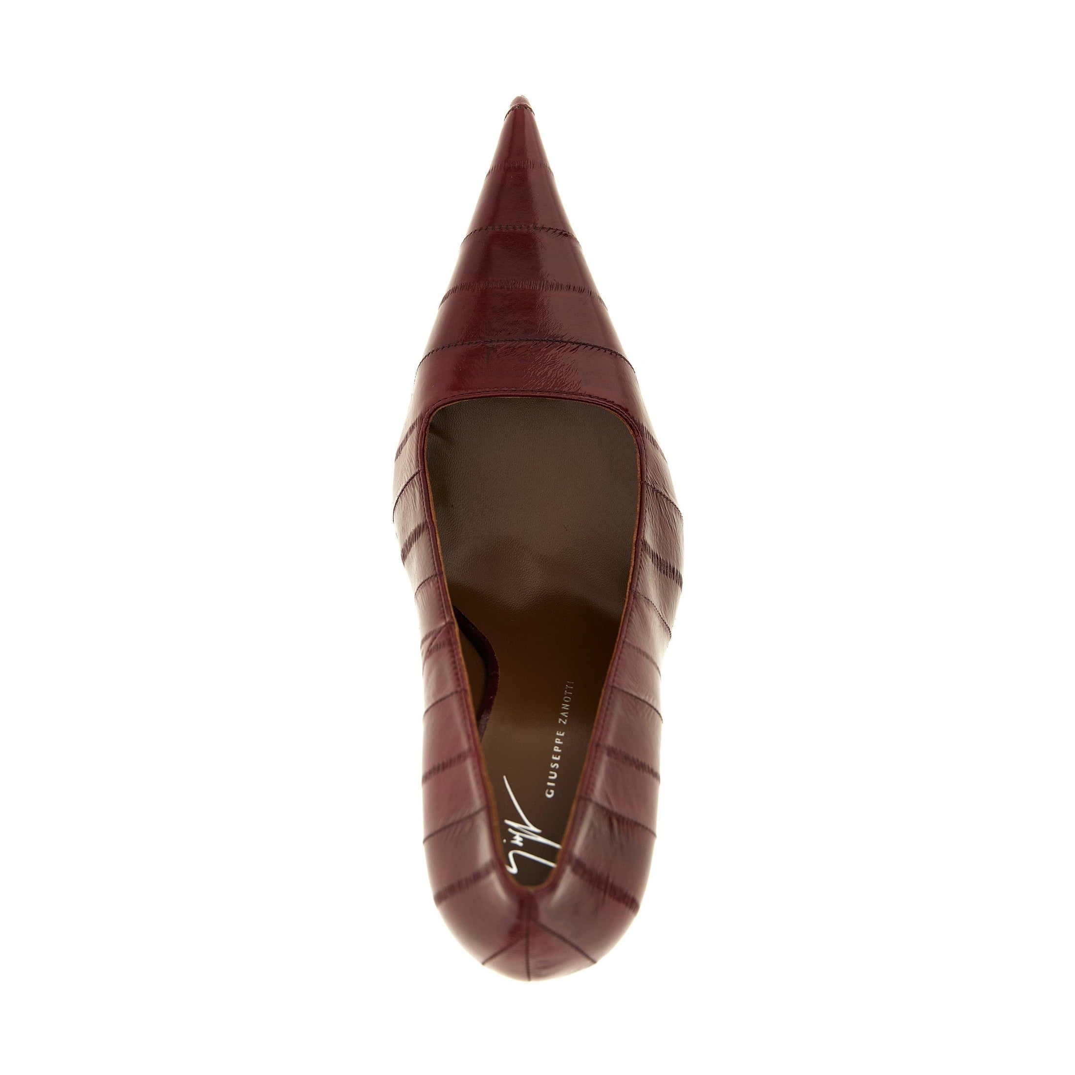 Bordeaux Leather High Heel Pumps