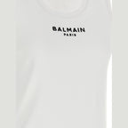White Cotton Sleeveles T-Shirt
