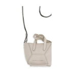 Beige Calf Leather Bos Taurus Shoulder Bag