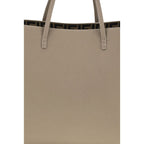 Beige Calf Leather Bos Taurus Shoulder Bag