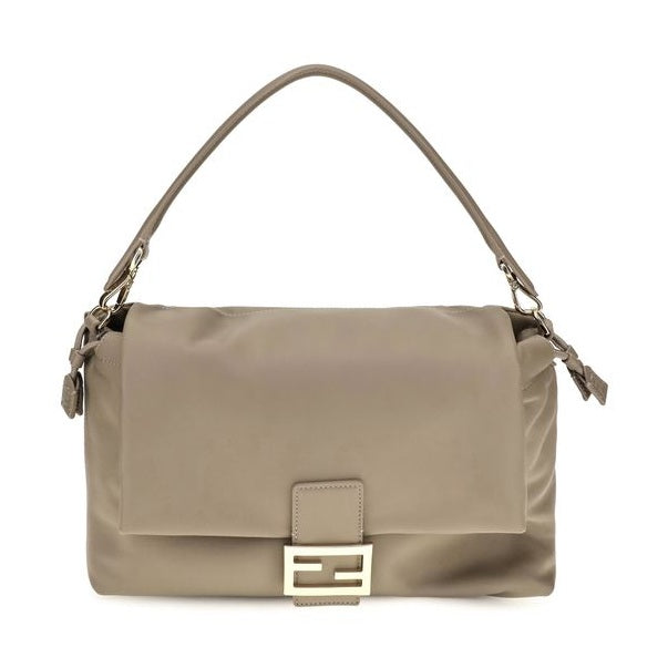 Beige Calf Leather Bos Taurus Shoulder Bag