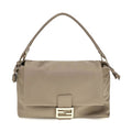 Beige Calf Leather Bos Taurus Shoulder Bag