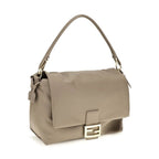 Beige Calf Leather Bos Taurus Shoulder Bag