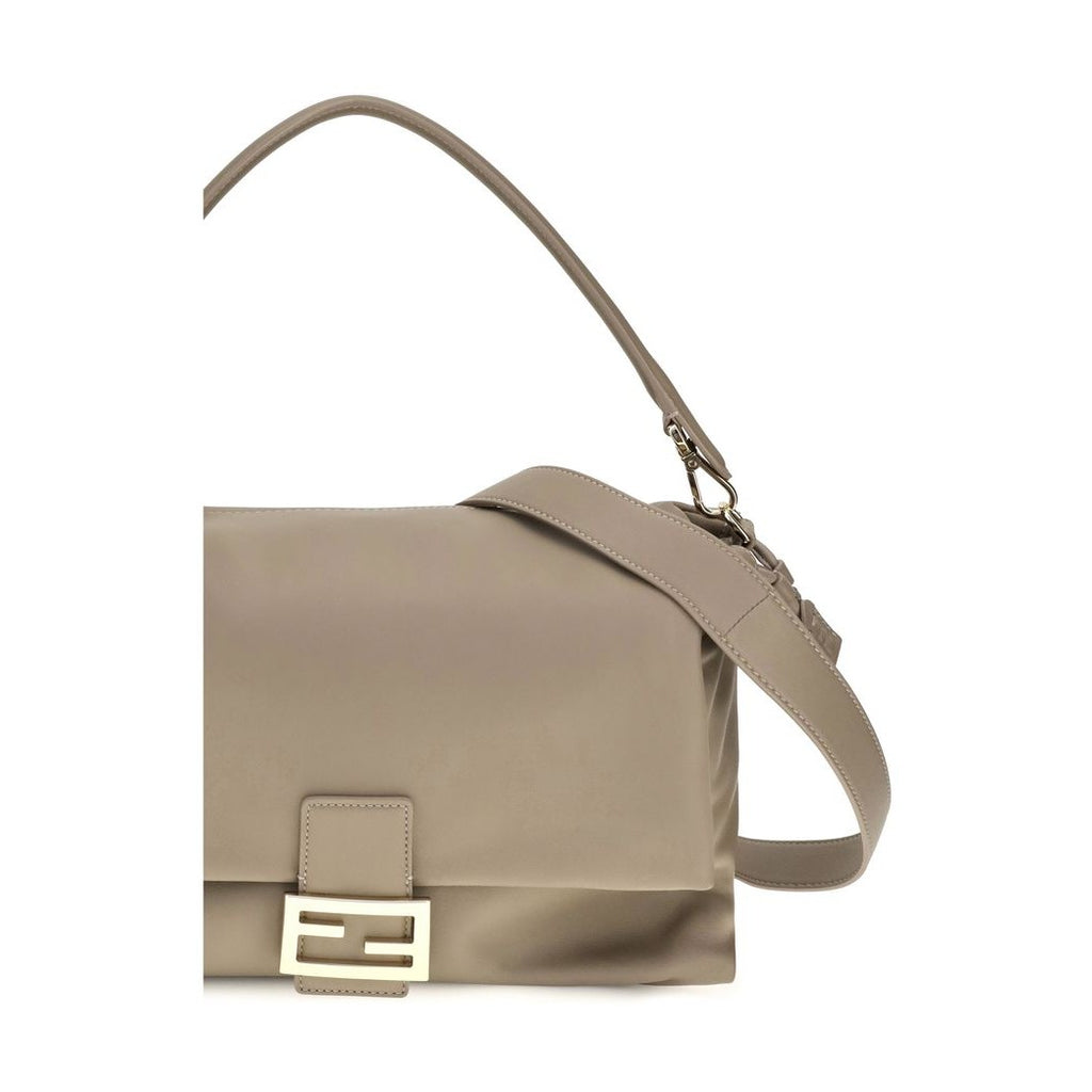 Beige Calf Leather Bos Taurus Shoulder Bag