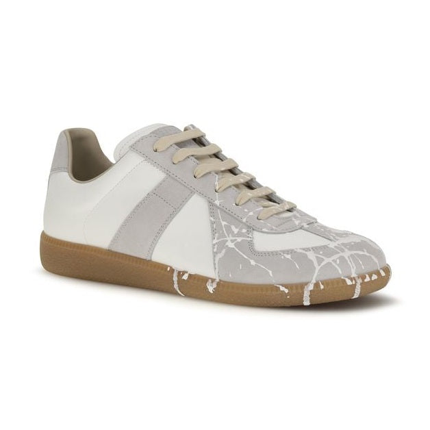 Gray Suede Leather Low Top Sneakers