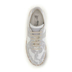 Gray Suede Leather Low Top Sneakers