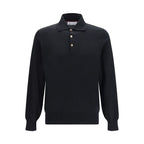 Black Cotton Polo Shirt