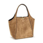 Beige Calf Leather Bos Taurus Backet Bag
