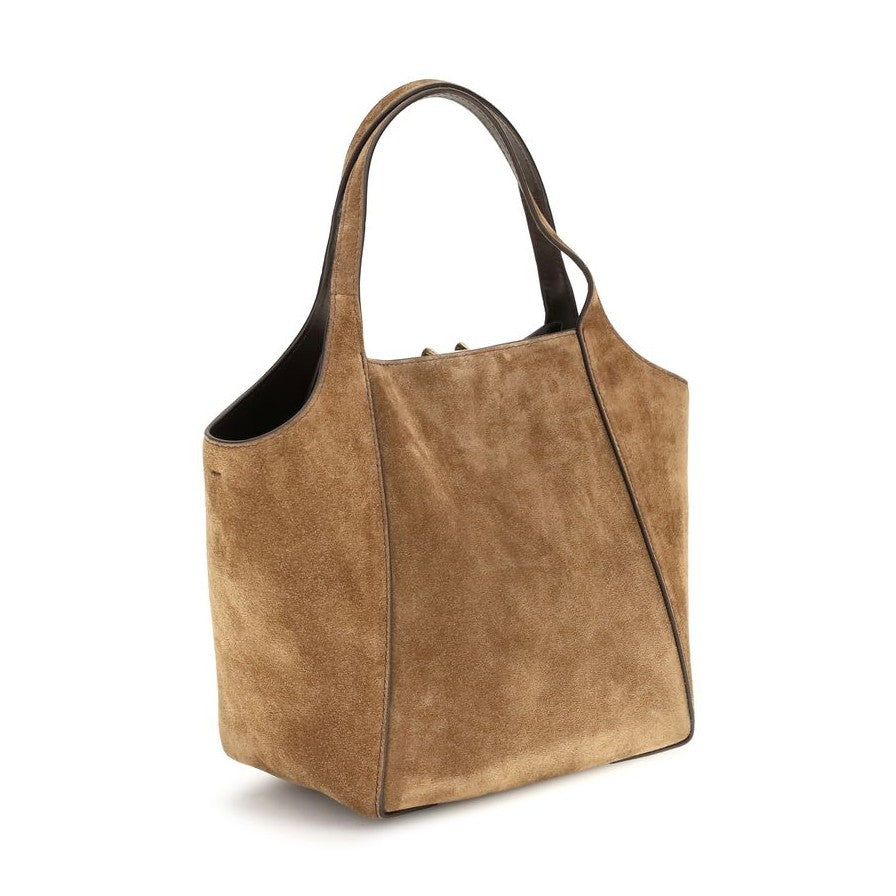 Beige Calf Leather Bos Taurus Backet Bag