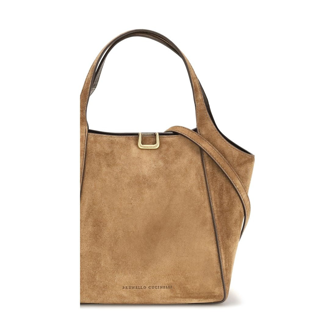 Beige Calf Leather Bos Taurus Backet Bag