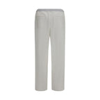 White Cotton Casual Pants
