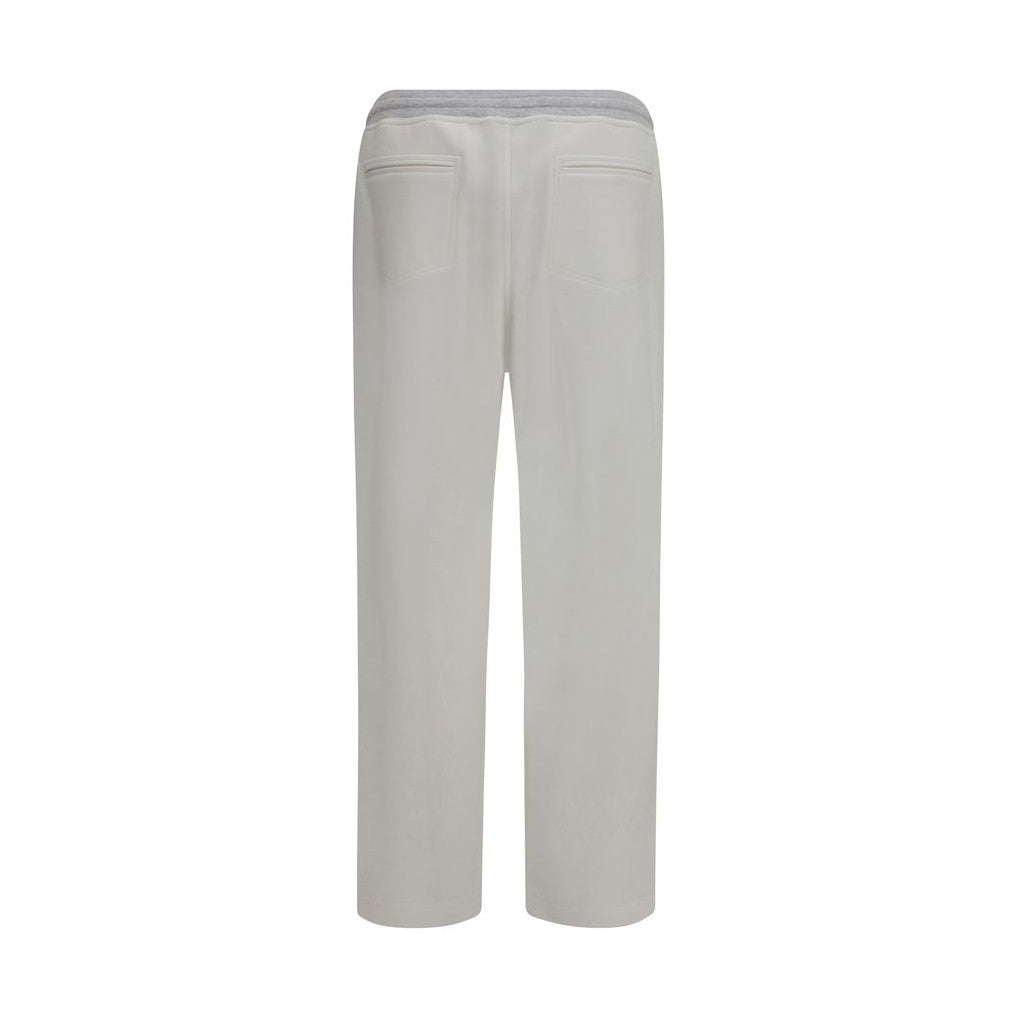 White Cotton Casual Pants