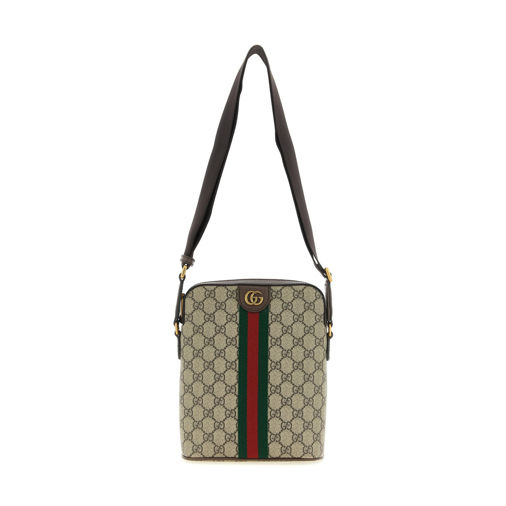 Beige Polyethylene Crossbody Bag