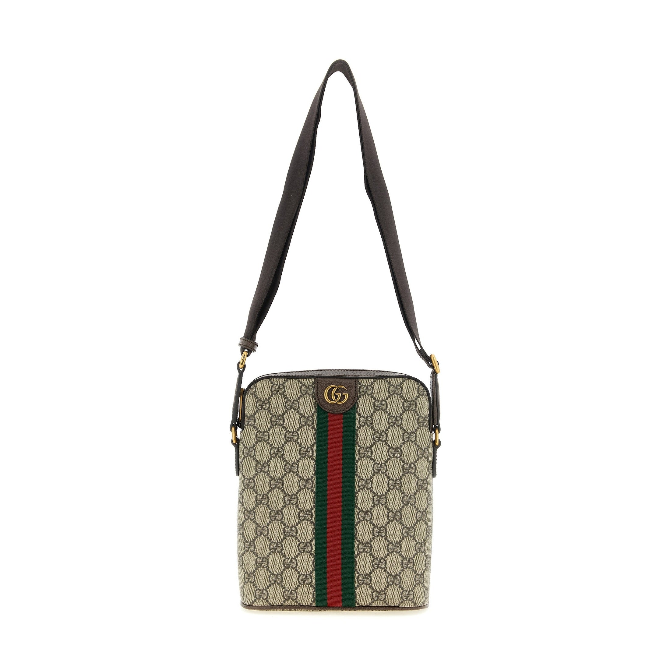 Beige Polyethylene Crossbody Bag