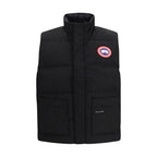 Black Recycled Polyester Sleeveless Jacket
